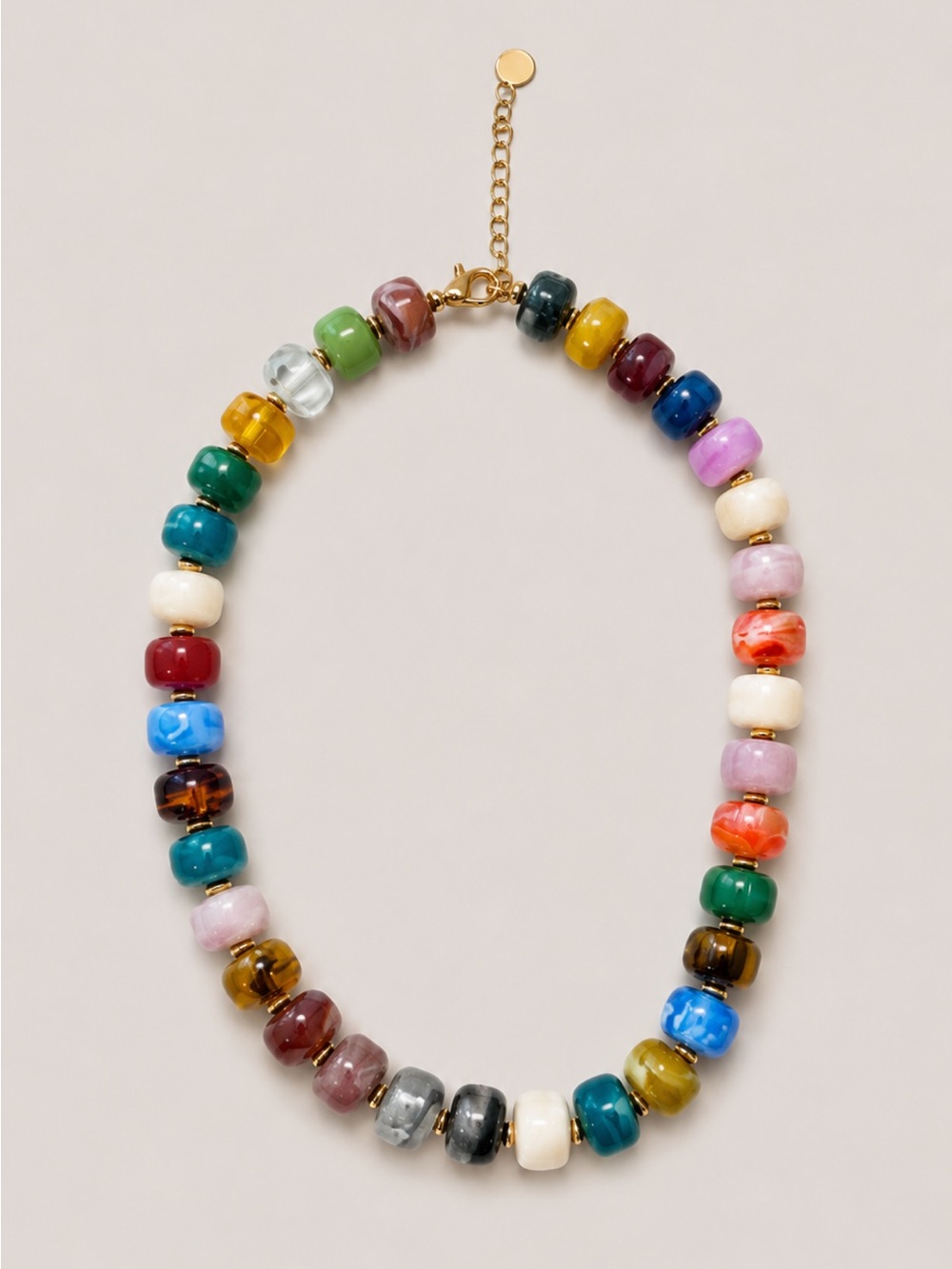 New! Multicolor Bead Necklace 1008 NWOT
